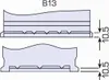 Diagrams showing cross-sections of two different battery designs with dimensions indicated. Produktbild-Vorschau