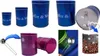A collage of images showing coffee tins of various sizes and colors, a coffee scoop, and coffee beans. Produktbild-Vorschau