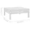 vidaXL 8 tlg. Garten Lounge Set Massivholz Kiefer Weiß - Produktbild-Vorschau 9
