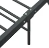 A close-up view of a metal bed frame, showing the connection points and support slats. Náhľad obrázku produktu