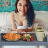 Relaxdays Betttablett Bambus, klappbare Beine, erhöhter Produktbild-Vorschau 13