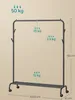 A diagram of a black garment rack with dimensions and weight capacities indicated by text and arrows. Náhled obrázku produktu