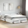 vidaXL Rám postele so zásuvkami biely 160x200 cm materiál Náhľad obrázku produktu 2