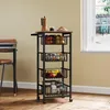 Wózek kuchenny HOMCOM z blatem roboczym, 4 wysuwane stalowe Podgląd zdjęcia produktu 7