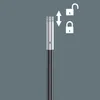 A close-up of the top part of a tool handle with icons indicating locking and unlocking functionality. Produktbild-Vorschau