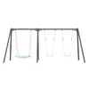 A swing set with three swings on a white background. Produktbild-Vorschau