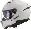 A white motorcycle helmet with a tinted visor, shown from the side. Produktbild-Vorschau
