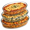 Auflaufform 3er Set Glasbräter Bräter Ofenform Lasagne Form Produktbild-Vorschau 1