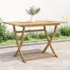 vidaXL Skladací záhradný stôl 120x70x75 cm z masívneho Náhľad obrázku produktu 2