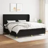 vidaXL Boxspringbett mit Matratze Schwarz 200x200 cm Stoff Produktbild-Vorschau 2