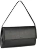 A black leather clutch bag with a single strap, presented against a white background. Produktbild-Vorschau
