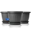 BigDean 3x Blumentopf mit Untersetzer rund ø33xH25 cm Produktbild-Vorschau 8
