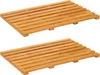 vidaXL Badmatten, 2 stuks, naturel, 56 x 37 cm, massief Productafbeelding-voorbeeld 1