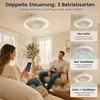 49cm stropní ventilátor s osvětlením, plynule stmívatelný, Náhled obrázku produktu 3