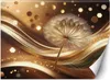 Vlies fototapete Blumen 400x280 cm Feeby Gold inkl. Kleber Produktbild-Vorschau 1