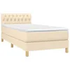 Maison Exclusive - Boxspringbett mit Matratze Creme 90x200 Produktbild-Vorschau 3