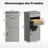 Balíkový box Wiltec šedý 500 x 370 x 1120 mm, domácí Náhled obrázku produktu 13