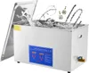An ultrasonic cleaner with various items being cleaned inside. Produktbild-Vorschau