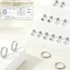 Set di orecchini ipoallergenici in argento e oro per donne Anteprima dell’immagine prodotto 3
