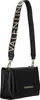 A black Valentino handbag with a gold logo strap is shown against a white background. Náhled obrázku produktu