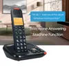 A cordless telephone with a charging base is shown in a living room setting, with a speech bubble indicating a feature. Náhled obrázku produktu