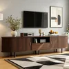 okwish Moderner TV Schrank mit zwei Rolltüren und Staufach, Produktbild-Vorschau 1