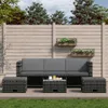 vidaXL 4-delige loungeset voor de tuin met kussens, van Productafbeelding-voorbeeld 2