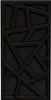 A close-up, full-frame shot of a black acoustic panel with a geometric pattern. Produktbild-Vorschau