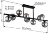 Globo Lighting Deckenleuchte Metall schwarz matt, LxBxH: Produktbild-Vorschau 8