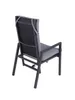 A single gray outdoor chair is shown from the back against a white background. Produktbild-Vorschau