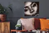MuchoWow® Poster Frau - Wimpern - Schwarz - Weiß 50x50 cm - Produktbild-Vorschau 2