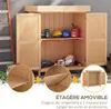 Outsunny Armoire de Jardin sur Pied Double Porte étagère et Voir les images du produit 6