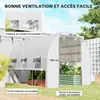 Outsunny Serre de jardin tunnel, serre tunnel 6 m² avec 6 Voir les images du produit 3