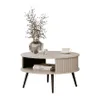 IVY Couchtisch Rund Beige, Ø76 cm, 44 cm Höhe, mit Produktbild-Vorschau 1