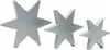 Three silver stars of varying sizes on a white background. Produktbild-Vorschau