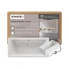 A bathtub and its packaging are displayed. Produktbild-Vorschau