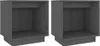 vidaXL Nachttische 2 Stk. Grau 40x30x40 cm Massivholz Produktbild-Vorschau 2