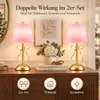 Ciskotu Rosa Schleifen-Tischlampe 2er-Set, Akku, Type-C, Produktbild-Vorschau 4