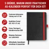 Buchkalender 2027 A5 Nero Rot Hardcover - 1 Woche 2 Seiten Produktbild-Vorschau 2