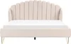 BELIANI Polsterbett Hellbeige Stoff mit Lattenrost 180 x Produktbild-Vorschau 4