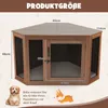 COSTWAY Narożna klatka dla psa, buda dla psa z drzwiczkami Podgląd zdjęcia produktu 7