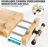 Wiltec Tragbare Hobelbank 45,5x28x7 cm & Schraubstock Produktbild-Vorschau 3