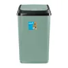 A green trash can with a black lid and a label on the front. Náhľad obrázku produktu