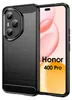 A black phone case is shown next to a phone displaying the Honor 400 Pro logo. Produktbild-Vorschau