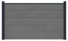 vidaXL zaunset 180 x 105 cm WPC und Aluminium Grau Produktbild-Vorschau 3