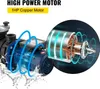 A pool pump with a close-up view of its motor. Voir les images du produit