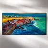 Wandbild Leinwand Bilder mit Uhr 60x30 Klippen und Ozean Produktbild-Vorschau 2
