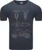 Diarbo Herren T-Shirt mit Blaupausen Druck Sportmotorrad Produktbild-Vorschau 1