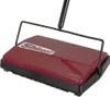 A red mechanical broom with a black handle and base, shown from a slightly elevated angle against a white background. Produktbild-Vorschau
