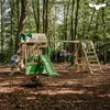 Children playing on a wooden playground in a forest. Náhled obrázku produktu